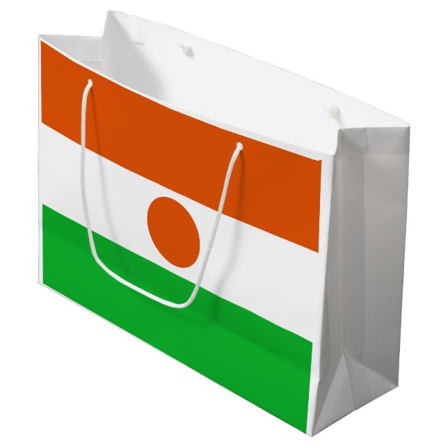 Sacola Para Presentes Grande Bandeira do Níger (Frente inclinada)