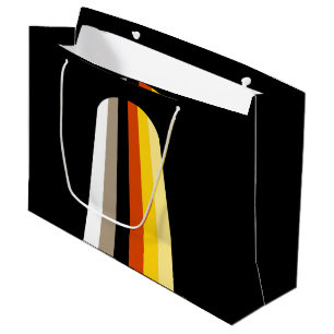 Sacola Para Presentes Grande Bandeira do Orgulho de Cabelo Longo