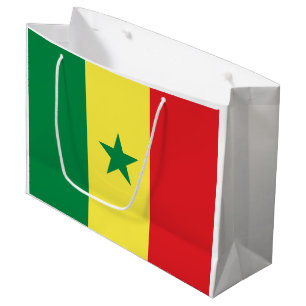 Sacola Para Presentes Grande Bandeira do Senegal