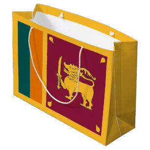 Sacola Para Presentes Grande Bandeira do Sri Lanka