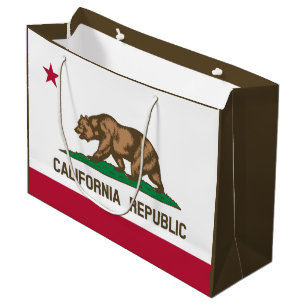Sacola Para Presentes Grande Bandeira do Urso da República da Califórnia: Calif