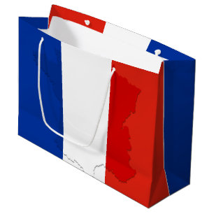 Sacola Para Presentes Grande bandeira francesa