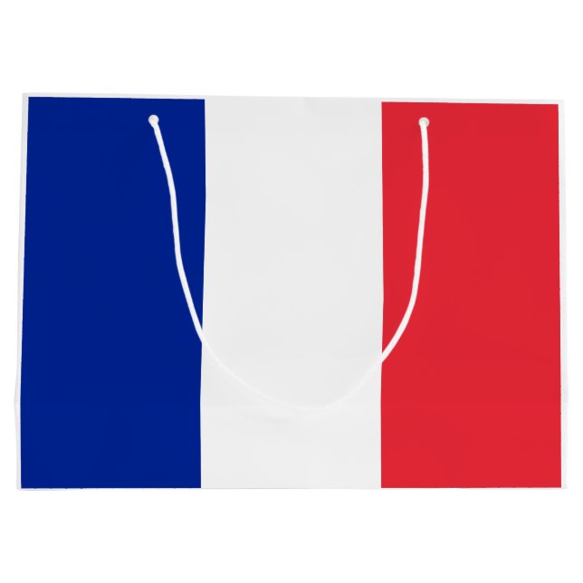 Sacola Para Presentes Grande Bandeira francesa (França) (Verso)
