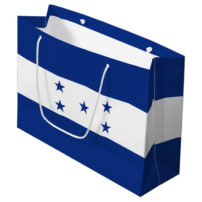 Sacola Para Presentes Grande bandeira Honduras (Frente inclinada)