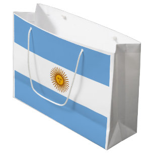 Sacola Para Presentes Grande Bandeira Patriótica Argentina