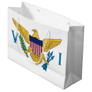 Sacola Para Presentes Grande Bandeira Patriótica das Ilhas Virgens Americanas