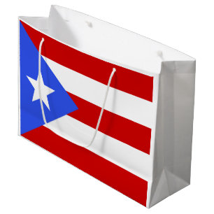 Sacola Para Presentes Grande bandeira Porto Rico