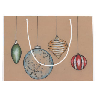 Sacola Para Presentes Grande Bandeja de Férias do enfeites de natal