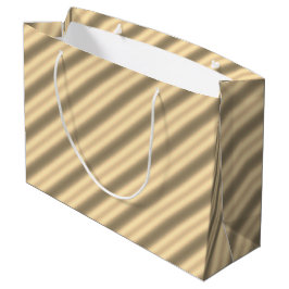 Sacola Para Presentes Grande Bandeja de Presente Dourado Clássico de Stripe Dia