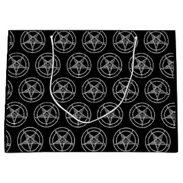 Sacola Para Presentes Grande Baphomet Pentagram Satanic