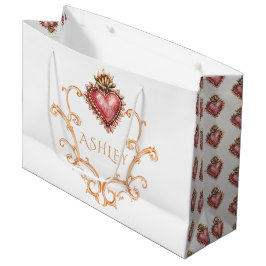 Sacola Para Presentes Grande Barroco Cardíaco Sagrado Personalizado