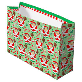Sacola Para Presentes Grande Basquete Feminino Férias de Natal