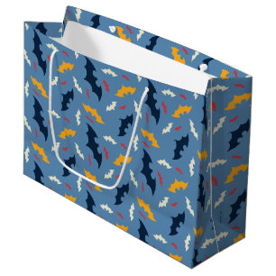 Sacola Para Presentes Grande Batman Padrão do logotipo vermelho, azul e amare