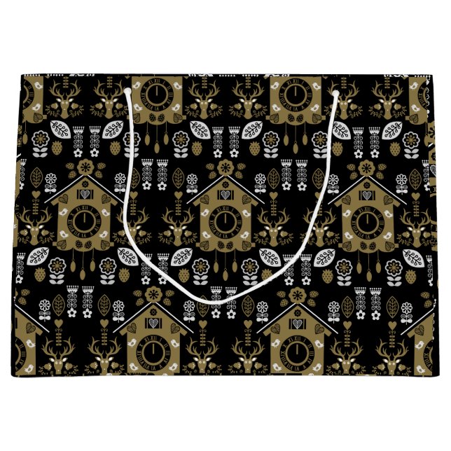 Sacola Para Presentes Grande Bauernmalerei Folk Art (Frente)