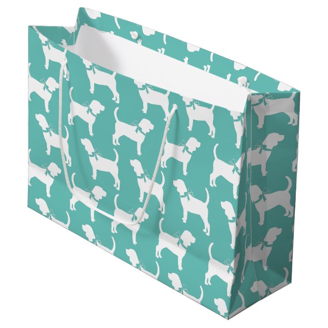 Sacola Para Presentes Grande Beagle Dog Puppy (Frente inclinada)