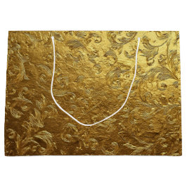 Sacola Para Presentes Grande Beautiful Golden pattern