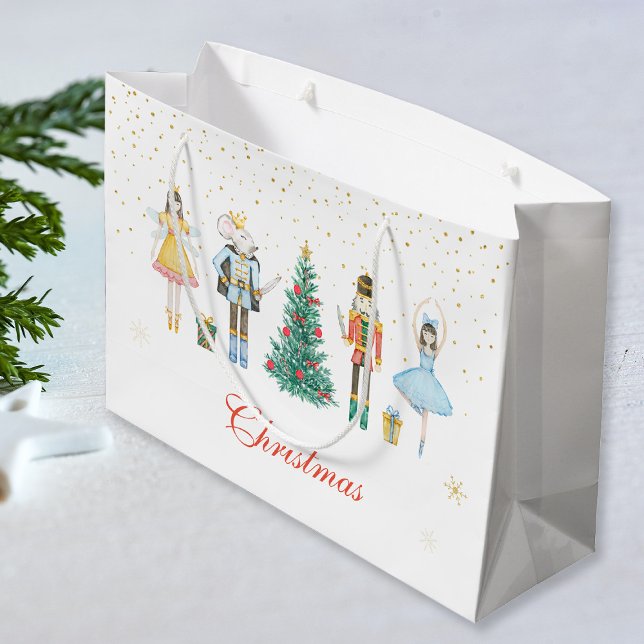Sacola Para Presentes Grande Bebê de Natal do Quebra-Nozes (Criador carregado)