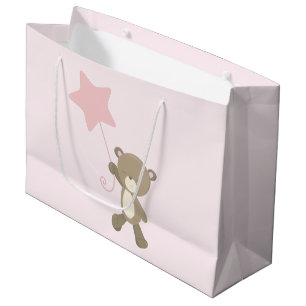 Sacola Para Presentes Grande Bebê do Urso de Corda