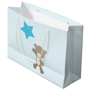 Sacola Para Presentes Grande Bebê do Urso de Corda