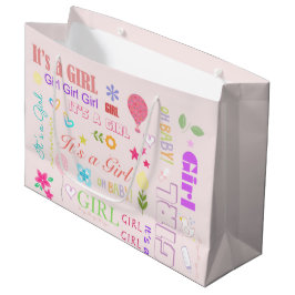Sacola Para Presentes Grande Bebê Menina