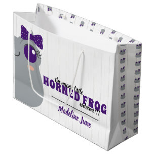 Sacola Para Presentes Grande Bebê Sapo Roxo