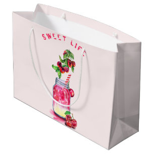 Sacola Para Presentes Grande Bebida Legal de suco doce doce fresca - Fruta de V