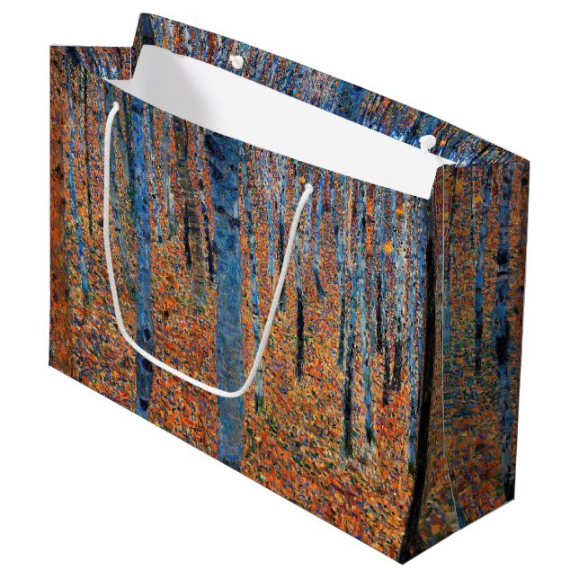 Sacola Para Presentes Grande Beech Grove, Gustav Klimt (Frente inclinada)