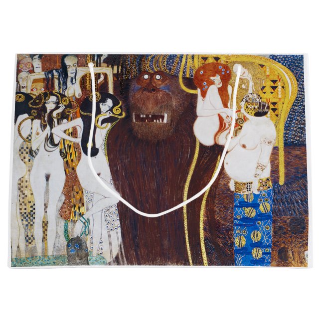 Sacola Para Presentes Grande Beethoven Frieze (detalhe), Gustav Klimt (Frente)