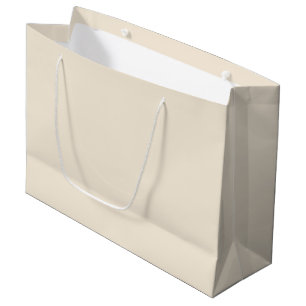Sacola Para Presentes Grande bege claro branco antigo e sólido