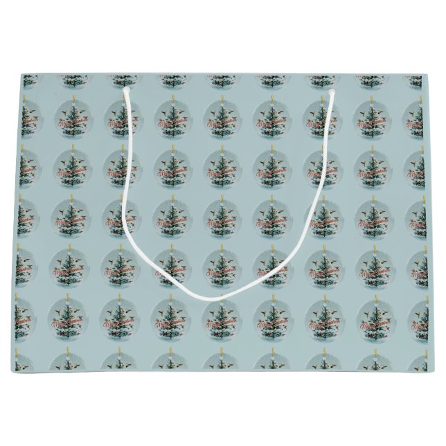 Sacola Para Presentes Grande Beija-flores, Design (Frente)