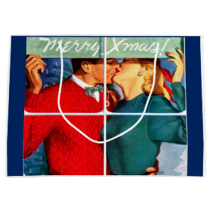 Sacola Para Presentes Grande Beijar Natal