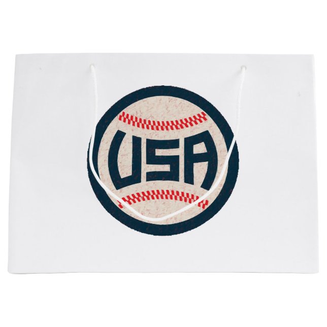 Sacola Para Presentes Grande Beisebol da Equipe EUA (Frente)