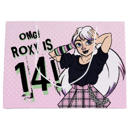 Sacola Para Presentes Grande Bela Bela Bela Adolescente Nome 14 Rosa Aniversári