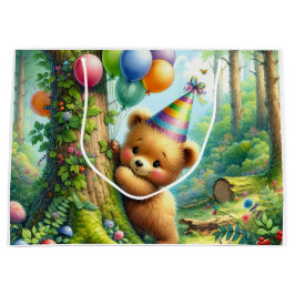 Sacola Para Presentes Grande Bela Caricatura Bear Bear Cubo Aniversário