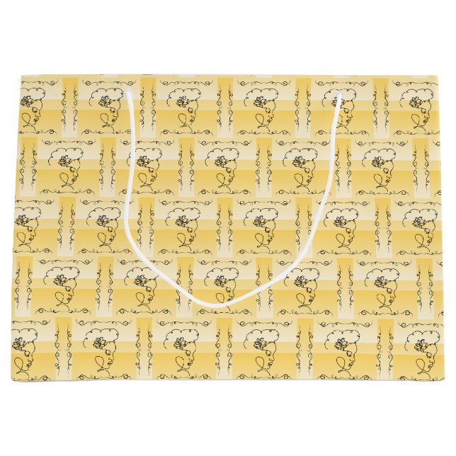 Sacola Para Presentes Grande Beleza Fluindo - Bolsa de Presente Horizontal de G (Frente)