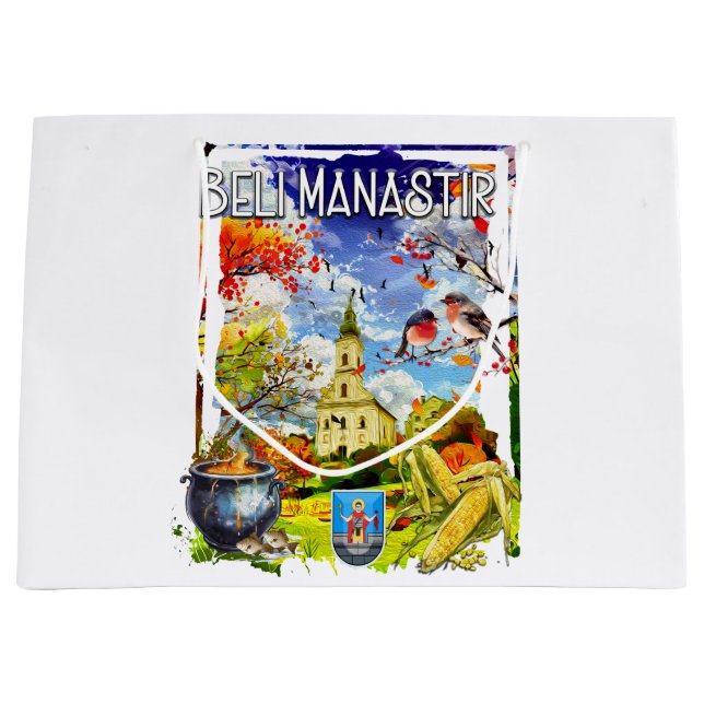 Sacola Para Presentes Grande Beli Manastir (Frente)