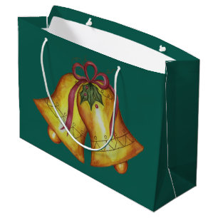 Sacola Para Presentes Grande Bells Clássicos de Natal - Saco do Presente