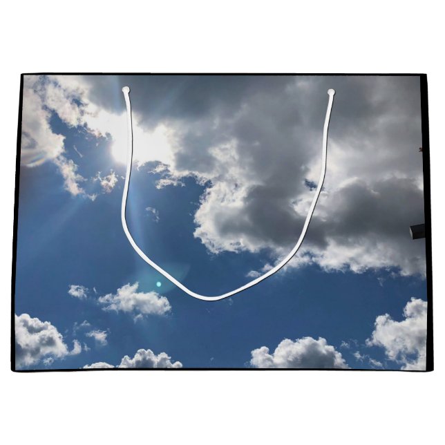 Sacola Para Presentes Grande Belo Dia Brilhante (Frente)