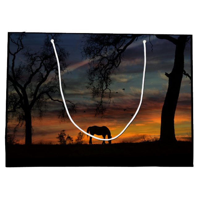 Sacola Para Presentes Grande Belo Saco de Presente de Cavalo (Verso)