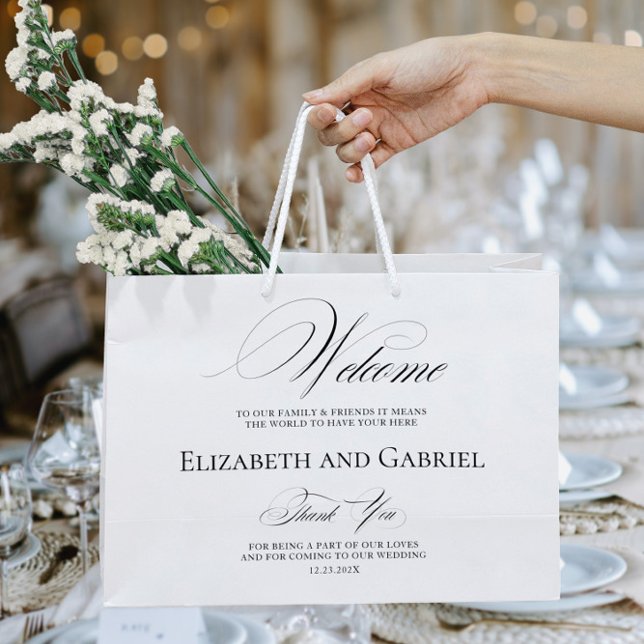 Sacola Para Presentes Grande Bem-vindos Bolsas de casamento Obrigado (Criador carregado)