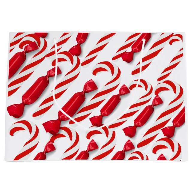Sacola Para Presentes Grande Bengala de Natal (Frente)