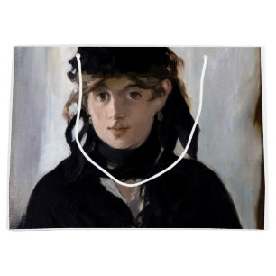 Sacola Para Presentes Grande Berthe Morisot com Buquê de Violetas, Manet