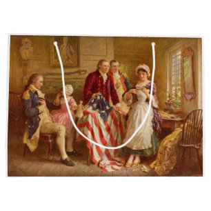 Sacola Para Presentes Grande Betsy Ross, 1777 (História Americana) (Patriota do