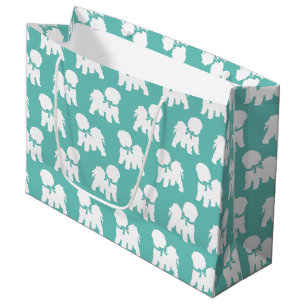 Sacola Para Presentes Grande Bichon Frise Dog Puppy