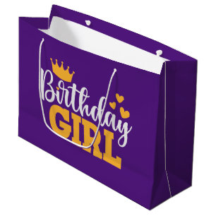 Sacola Para Presentes Grande Birthday Girl