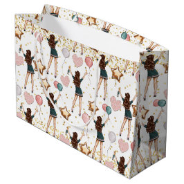 Sacola Para Presentes Grande Birthday Pattern 