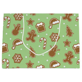 Sacola Para Presentes Grande Biscoitos de pão-de-gengibre - Grande Saco-present