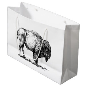 Sacola Para Presentes Grande Bisonte americano do búfalo