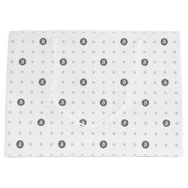 Sacola Para Presentes Grande Bitcoin Polka Dots Gift Bag (Large)