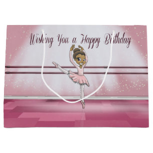 Sacola Para Presentes Grande Black Ballerina Birthday